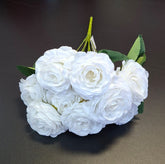 Buchet artificial ranunculus alb 10 flori – 42cm